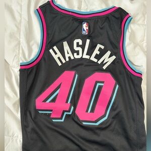 Black and Pink Basketball Jersey Miami heat Haslem jersey